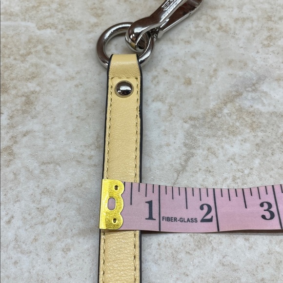 Coach Adjustable Crossbody Strap Replacement Yellow Leather Silver Hardware - Picture 7 of 11